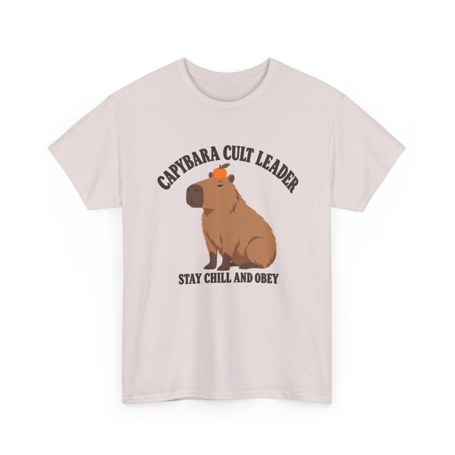 17176930556954022929_2048-1.jpeg Capybara Cult Leader T-Shirt — "Stay Chill and Obey" Cute Capybara Graphic Tee