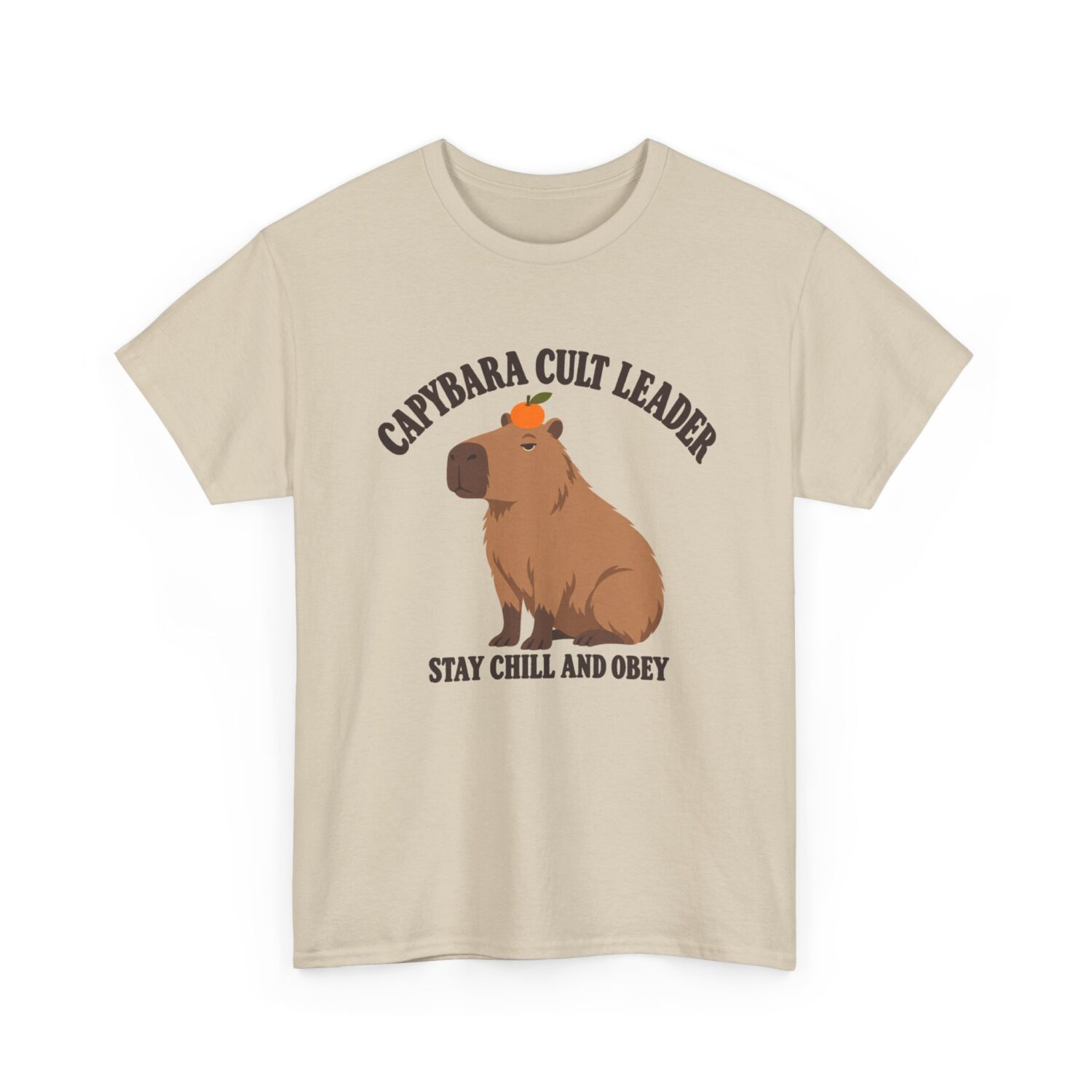 17493738627051075572_2048-1.jpeg Capybara Cult Leader T-Shirt — "Stay Chill and Obey" Cute Capybara Graphic Tee