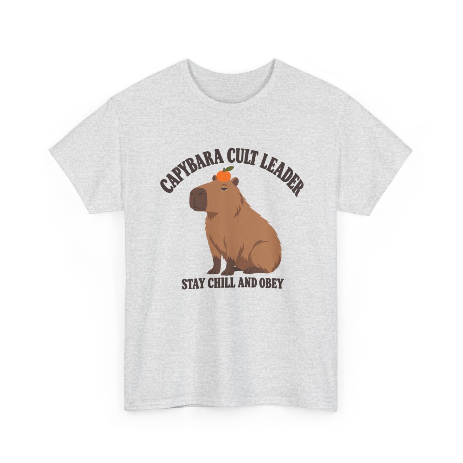 5229163712277943411_2048-1.jpeg Capybara Cult Leader T-Shirt — "Stay Chill and Obey" Cute Capybara Graphic Tee
