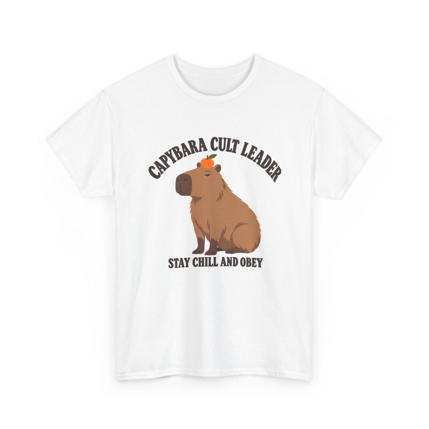 7166382699610963516_2048-1.jpeg Capybara Cult Leader T-Shirt — "Stay Chill and Obey" Cute Capybara Graphic Tee